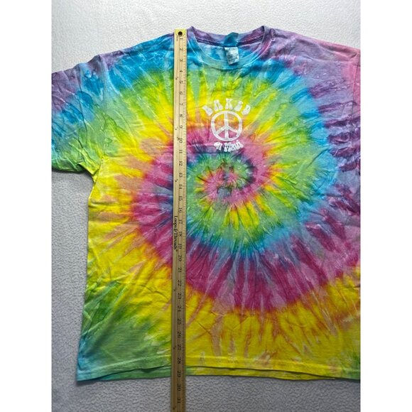Colortone Tie-Dye T-Shirt XL "Baked On Maui" Peace Sign #7157 - Picture 7 of 8